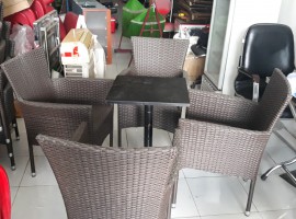 Bàn ghế cafe giả mây