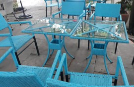 Bàn ghế giả mây